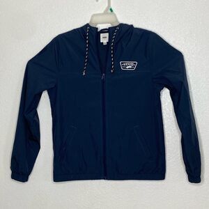 VANS Full Zip Fully Lined Navy Lightweight Hooded Jacket Size S